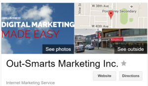 Out-Smarts Listing business on Google