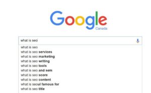 Google suggestions from search about "what is SEO"