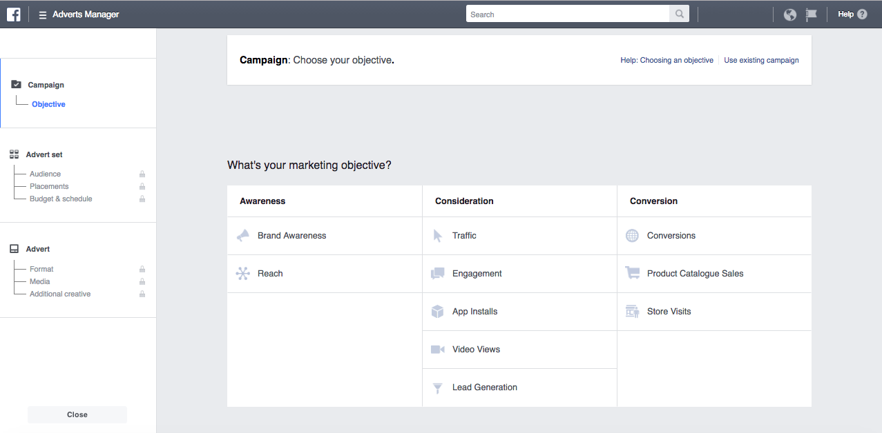 Facebook Ads Manager dashboard