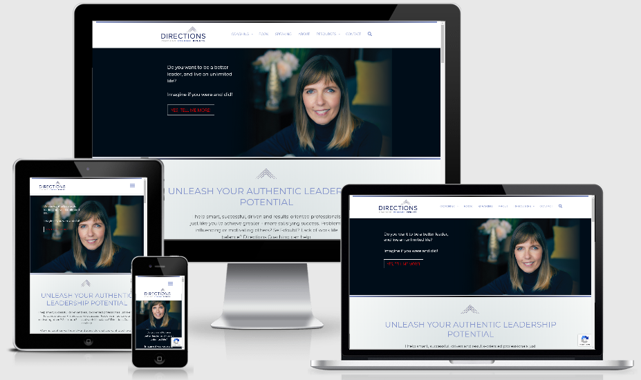 Image of Directionc Coaching Website new website by Out-Smarts on various screen sizes. 