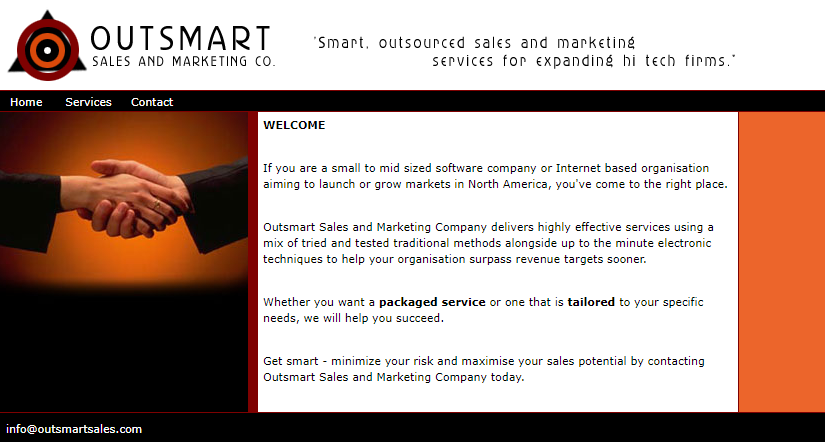 Outsmarts Sales and Marketing Website circa 2002