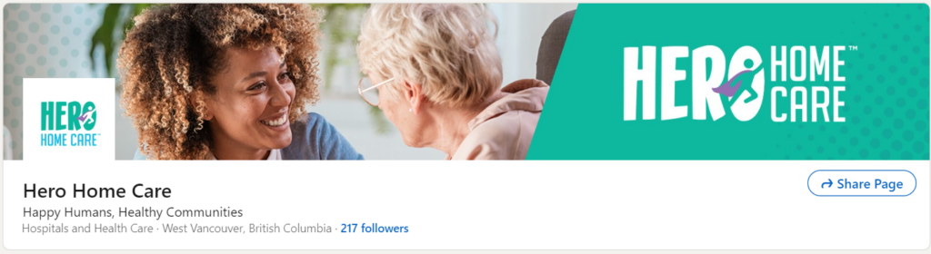 Profile banner for Hero Home Care on LinkedIn