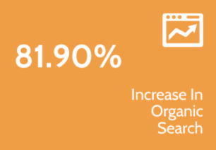 Image of statistics of an increase in organic search